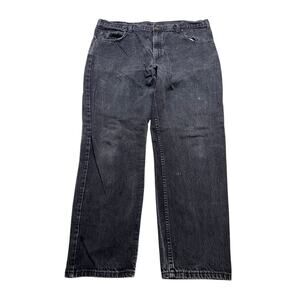 Vintage 90s Arizona Jeans Co Black Denim Jeans 40x30 Made in USA Relaxed Fit Y2K